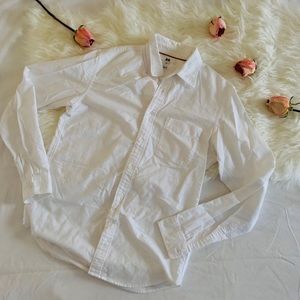 UNIQLO Denim Button Up (White)